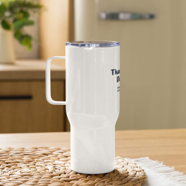 Thank You Travel Mug with Handle - Image 2